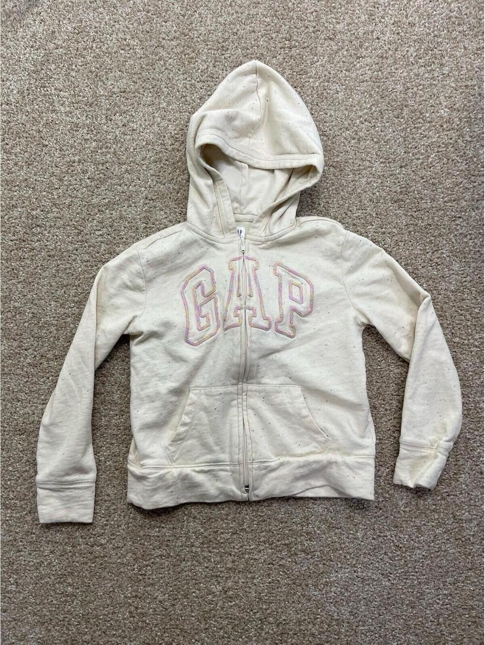 Gap Kids with pink glitter logo Full Zip Girls M(8)